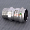 Муфта с НР  28 х  3/4" нержавеющая сталь (Sanpress Inox) серия 2311
